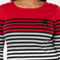 Karen Scott Women's Women's Striped Colorblocked Top Red Size Petite L