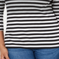 Karen Scott Women's Women's Striped Colorblocked Top Red Size Petite L