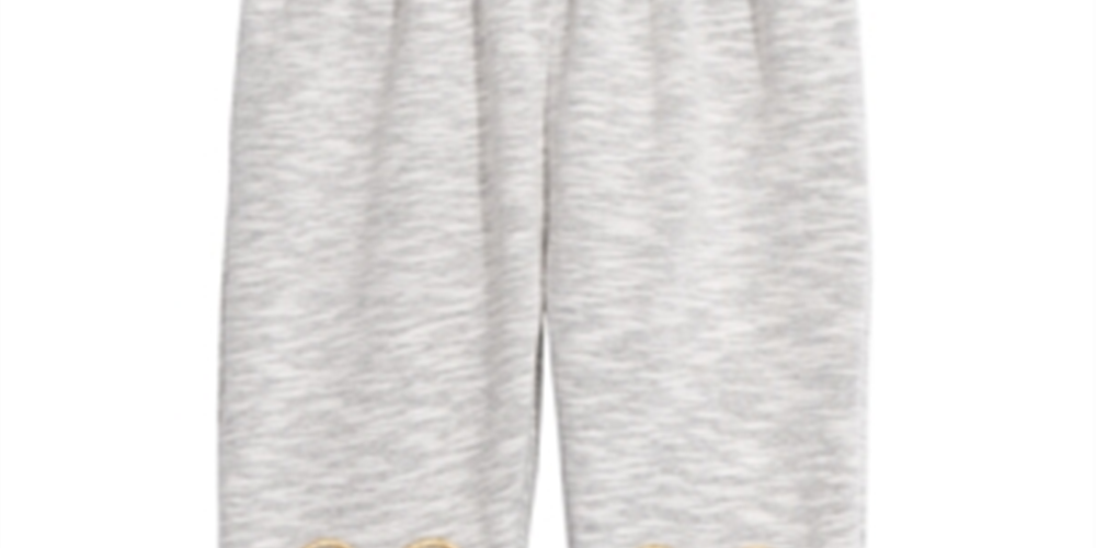First Impressions Baby Girl's Heart Trim Trim Jogger Pants Gray Size 6-9MOS