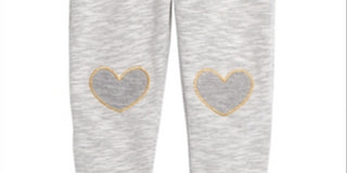 First Impressions Baby Girl's Heart Trim Trim Jogger Pants Gray Size 6-9MOS