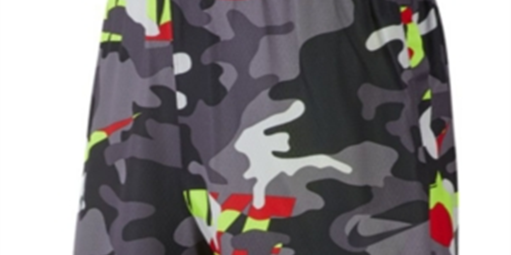 Nike Boy's Dri FIT Camo Training Shorts Grey Size Medium