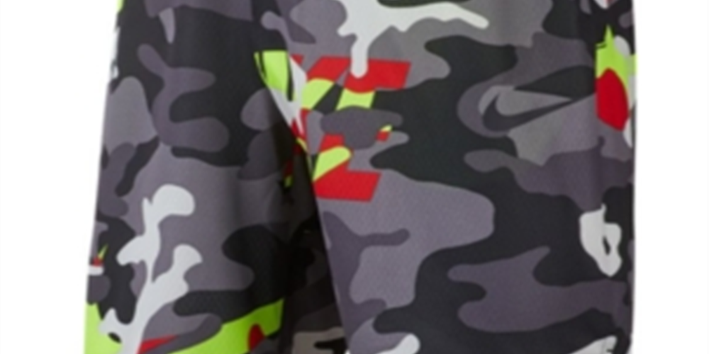 Nike Boy's Dri FIT Camo Training Shorts Grey Size Medium