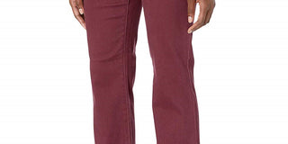 NYDJ Women's Marilyn Straight Pants Red Size 4 Petite