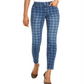INC International Concepts Women's Washed Plaid Skinny Jeans Blue Size 2 Petite