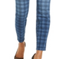 INC International Concepts Women's Washed Plaid Skinny Jeans Blue Size 2 Petite