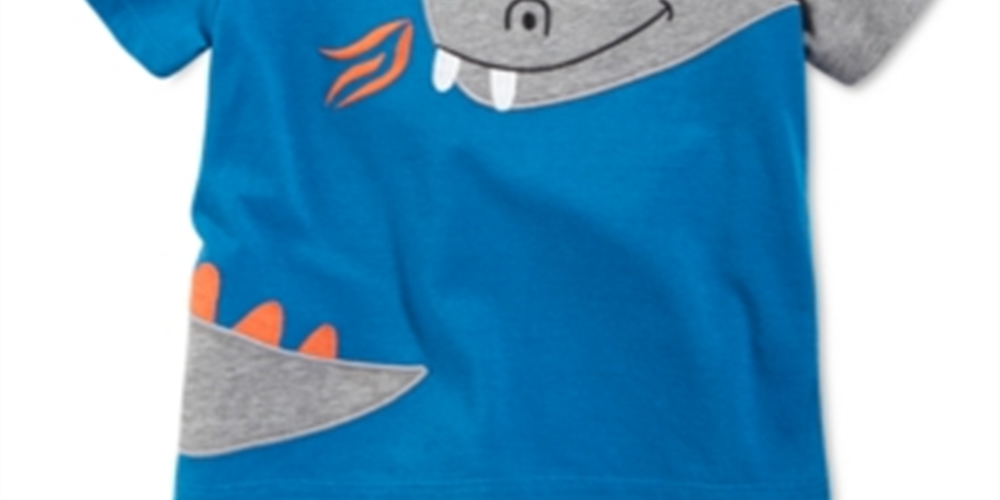 First Impressions Baby Boy's Dragon Print Cotton T-Shirt Blue Size 6-9MOS