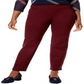 Charter Club Women's Cambridge Slim Leg Tummy Slimming Leggings Maroon Size 8P