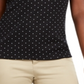Karen Scott Women's Dot Print T-Shirt Black- White Dot   Size XS