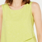 Alfani Women's Asymmetrical Overlay Top Green Size Petite S