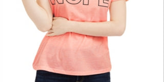 Love Tribe Junior's Nope Graphic T-Shirt Orange Size Medium