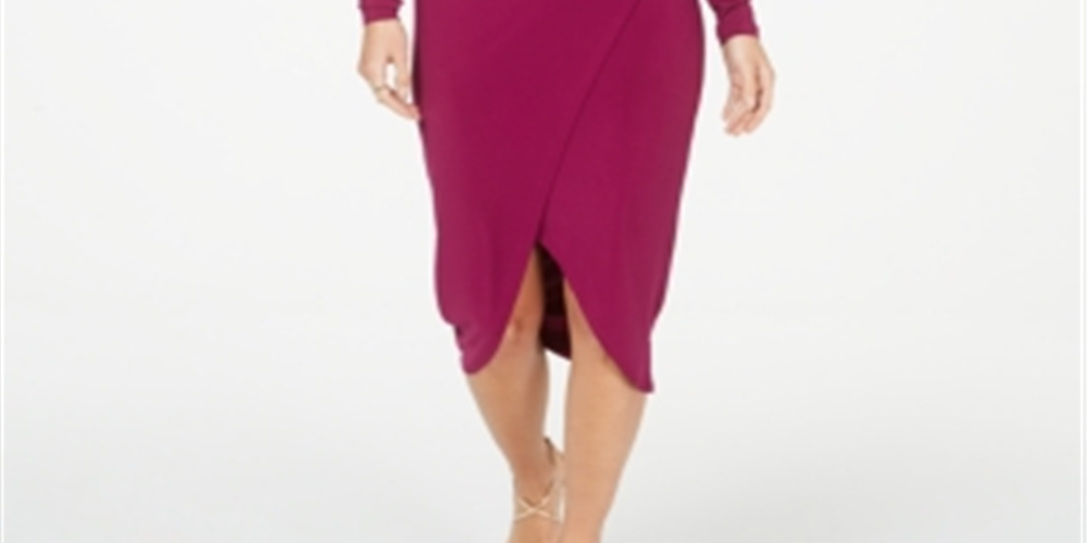 Thalia Sodi Women's Crossover Dress Red Size X-Large