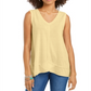 Style & Co Women's High Low Tank Top Yellow Size Medium
