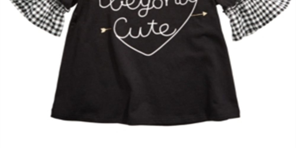First Impressions Baby Girl's Cotton Beyond Cute Top Black Size 3-6MOS