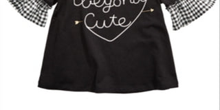 First Impressions Baby Girl's Cotton Beyond Cute Top Black Size 3-6MOS