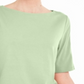 Karen Scott Women's Cotton Cutout Sleeves Top Green Size X-Small