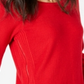 INC International Concepts Women's Waffle Knit Side Zip Tunic Sweater Red Size Petite S/M