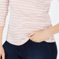 Charter Club Women's Cotton Striped Boat Neck Top Pink Size Petite Medium