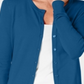 Charter Club Women's Long Sleeve Button Front Cardigan Blue Size Small