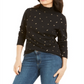 Karen Scott Women's Autumn Wind Turtleneck  Deep Black Size XS