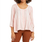 Style & Co Women's Printed Swing Blouse Pink Size Medium