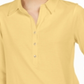 Charter Club Women's Supima Cotton 3/4-Sleeve Polo  Yellow Size XS