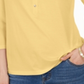 Charter Club Women's Supima Cotton 3/4-Sleeve Polo  Yellow Size XS