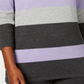 Karen Scott Women's Cotton Striped Sweater Purple Size Petite S