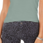 Style & Co Women's Scoop Neck T-Shirt Mint  Size Large