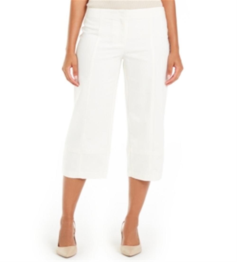 Alfani Women's Top Stitched Culottes Pearl  Size 10 Petite