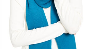 Eileen Fisher Women's Scarf Merino Wool Cold Weather Blue Size Regular