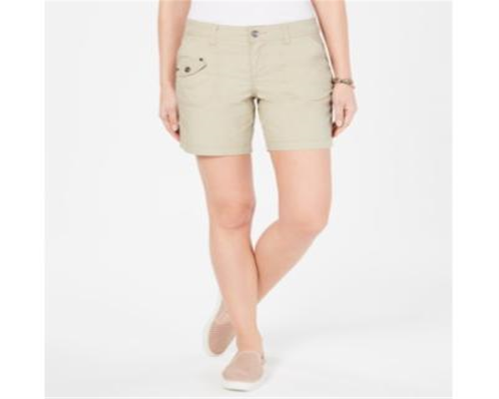 Style & Co Women's Cargo Shorts Brown Size 14