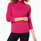 Karen Scott Women's Luxsoft Turtleneck Sweater Pink Size Petite Small