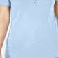 Karen Scott Women's Short Sleeve Henley Top Blue Size Large