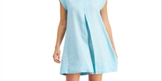 Charter Club Women's Tie Back A Line Dress Blue Size X-Large