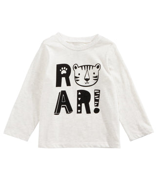 First Impressions Infant Boy's Roar Print T-shirt White Size 3-6MOS