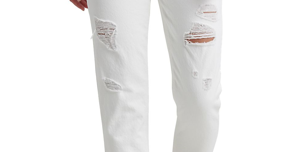 Lucky Brand Women's Distressed Ankle Jeans White Size 25