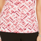 Karen Scott Women's Printed Short Sleeve Henley Top Orange Size Large