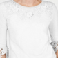 Charter Club Women's Bell Sleeve Embroidered Top White Size Petite S