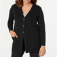 Karen Scott Women's Mixed Stitch Cardigan Black Size X-Small