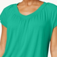 JM Collection Women's Blouson T-Shirt Green Size Small
