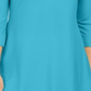 JM Collection Women's Grommet Cold Shoulder Tunic Blue Size Small
