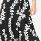 Alfani Women's Floral Print MIDI Skirt Black Size 10 Petite