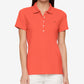 Tommy Hilfiger Women's Button Short Sleeve Collared Top Red Size Medium