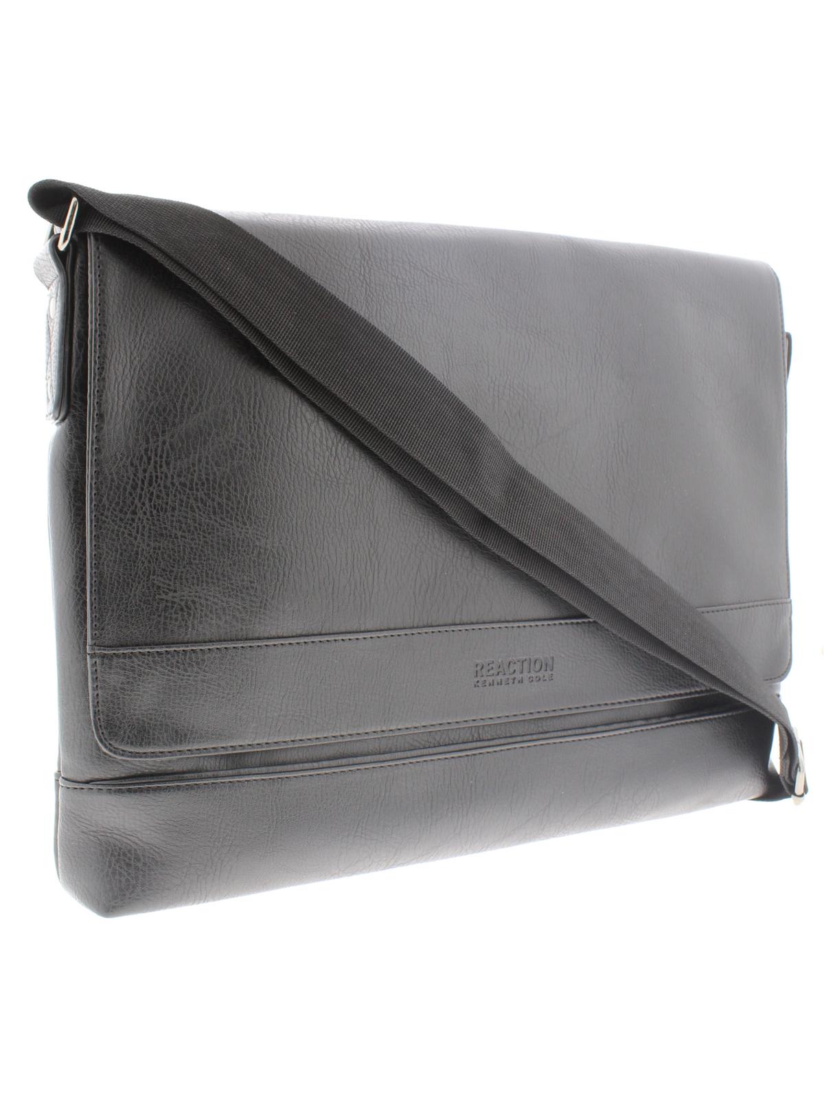 Kenneth Cole Reaction Men's Pebbled Messenger Bag Black One Size
