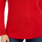 Charter Club Women's Ribbed Solid Long Sleeve V Neck T-Shirt Sweater Red Size Petite Small