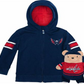 Cubcoats Boy's Toddler Washington Capitals 2-in-1 Transforming Full-Zip Hoodie & Soft Plushie Navy