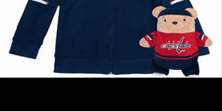 Cubcoats Boy's Toddler Washington Capitals 2-in-1 Transforming Full-Zip Hoodie & Soft Plushie Navy