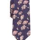 Bar III Men's Floral Slim Neck Tie Purple Size Regular