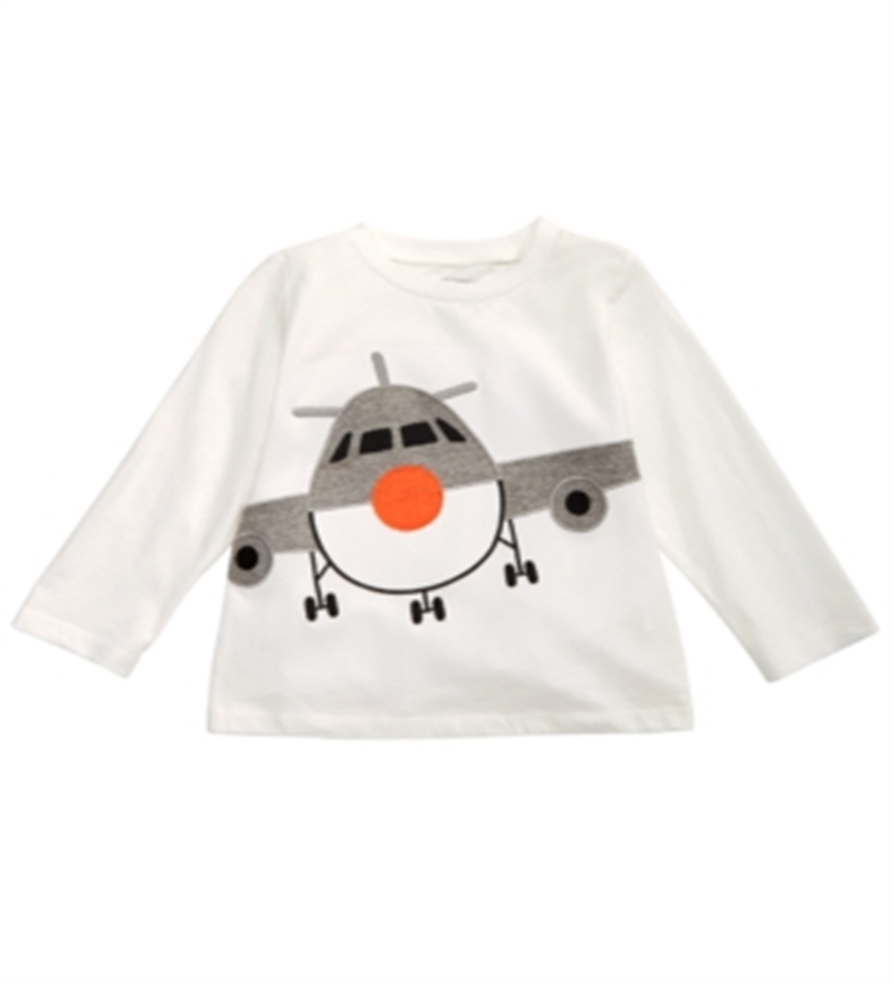 First Impressions Baby Boy's Cotton Airplane T-Shirt White Size 3-6MOS