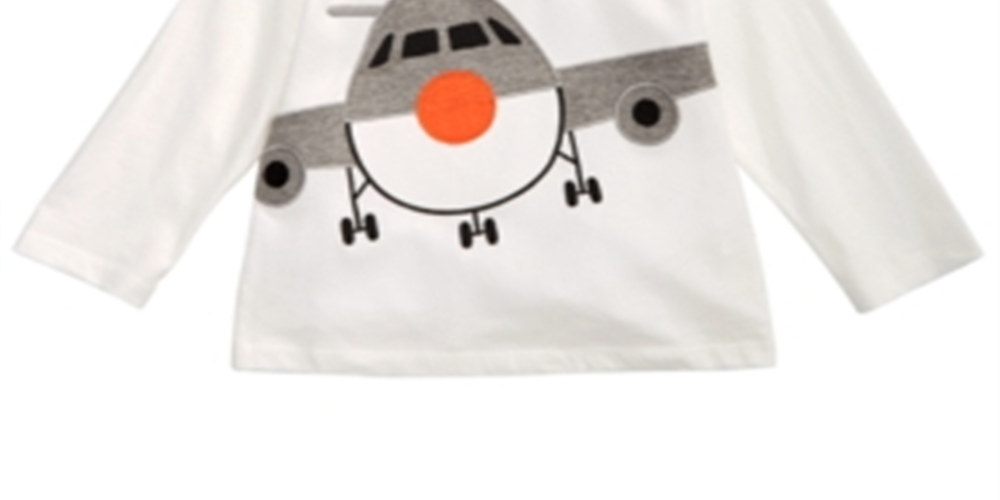 First Impressions Baby Boy's Cotton Airplane T-Shirt White Size 3-6MOS